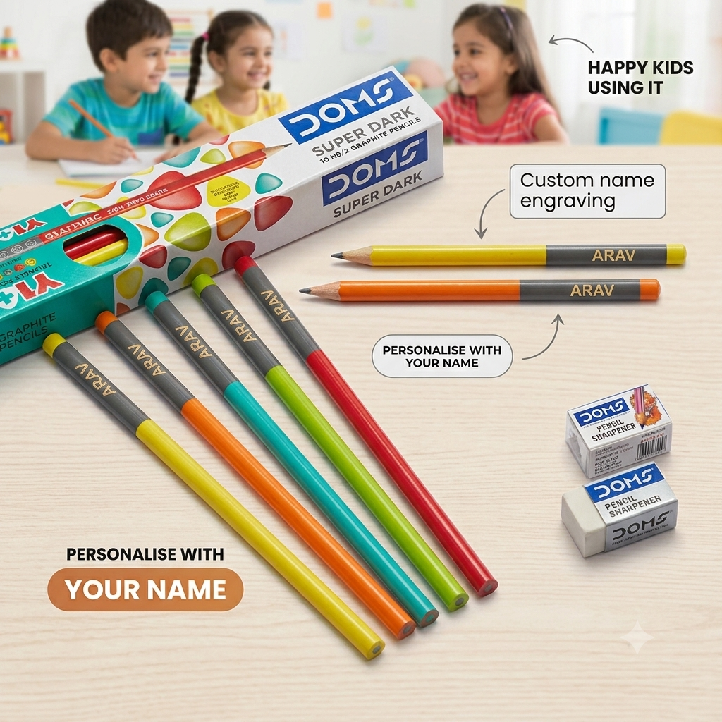 Name Engraved Pencils — Personalized Gift for Kids