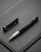 Signature Series personalized Black & Gold Rollerball Pen